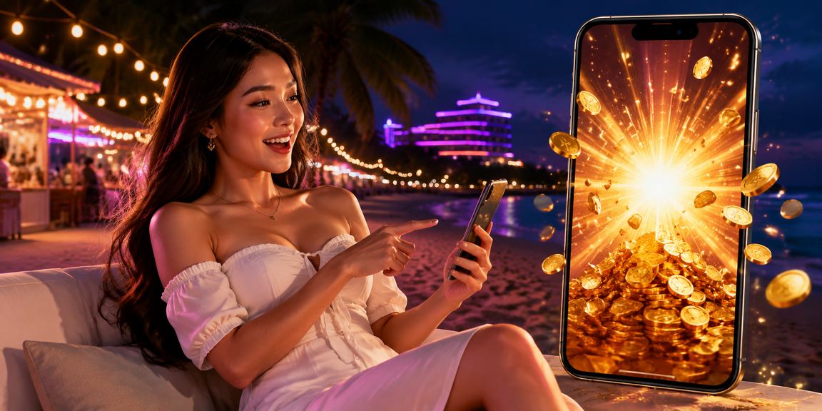 Pemain Malaysia dari Langkawi menggunakan aplikasi kasino mudah alih king368 di telefon pintar Android